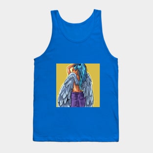 blue angel, with a inked tattoo design Tank Top